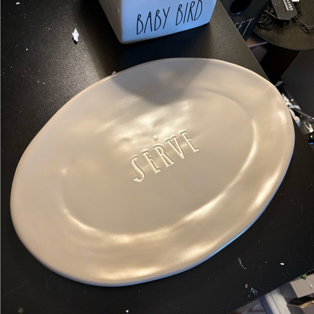 Elegant Grey Serve Platter - Rae Dunn
